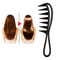Bronson Professional Shower Detangler Hair Comb with Wide Tooth for Curly & Wavy Hair