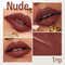 Lakme Bejewel 3D Matte Slim Bullet Lipstick with Vitamin E for Hydrated Lips - Nude Trip (3.4 g)