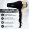 VEGA Professional Pro Dry 1800-2000W Hair Dryer with 3 Heat-2 Speed Settings Gold (VPVHD-04)