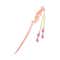 Majestique Elegant Chinese Style Hair Stick for Bun & Juda with Dangling Beads - Pink