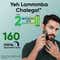 Vega P-2 Beard Trimmer for Men with 160 Min Runtime, 2 Comb Attachment, Type-C Fast Charging (VHTH-26)