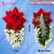 Majestique Red Rose and White Buds Hair Clip with Alligator Clip - Red