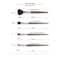 Allure Chocolate Brown Makeup Brush Set - (4Pcs)