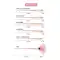 Allure Pink Diamond Crystal Makeup Brush with Pouch - (10Pcs)