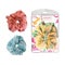 Majestique Georgette Hair Ties Scrunchies Elastics Leaf Print Bands (2 pcs)