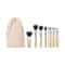 Bronson Professional Super Soft Bristles HD Finish Bamboo Makeup Brush Set with Pouch (11Pcs)