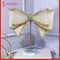 Majestique Glitter Crystal Finish Hair Bow Clip - Golden