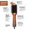 Alan Truman Blow Styling Brush-Blow Dryer Brush+Hair Straightener Hot Brush in One with Storage Case
