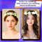 Majestique Multicolor Pastel Floral Hair Tiara Crown with Pearls