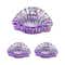 Majestique Shell Clutcher Hair Clips with 1 Large and 2 Small Clips - Blue (3 pcs)