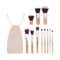Bronson Professional Bamboo Makeup Brush Set with Storage Pouch (11Pcs)