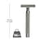 Hajamat Scythe Double Edge Safety Razor, Stainless Steel 304, Gunmetal Finish