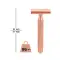 Hajamat Scythe Double Edge Safety Razor, Stainless Steel 304, Rose Gold Finish