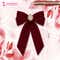 Majestique Velvet Hair Bow with Antique Brooch - Wine Red