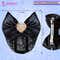 Majestique Satin Bow Hair Clip with Floral Net Bun Cover - Black