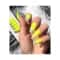 Nails On Board Handmade Holographic Press On Gel Nails - Lemon Yellow (Medium)