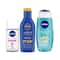 Nivea Frangipani & Oil Body Wash and Glow Smooth Skin Roll, Sun Lotion Summer Essential Combo
