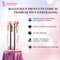 Majestique Wooden Hair Sticks with Pink and Blue Charms (2 pcs)