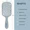 Ikonic Me Eco Labyrinth Paddle Brush IKM-3017 - Powder Blue