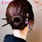 Majestique Wooden Hair Sticks with Pink and Blue Charms (2 pcs)