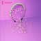 Majestique Bridal Pearl Tassel Hairband with Crystals - White