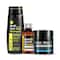 Ustraa Beard Growth Oil Advanced 60ml, Hair Wax Wet Look 100g & Anti-hair Fall Shampoo 250ml - 3pcs