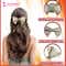 Majestique Glitter Crystal Finish Hair Bow Clip - Golden