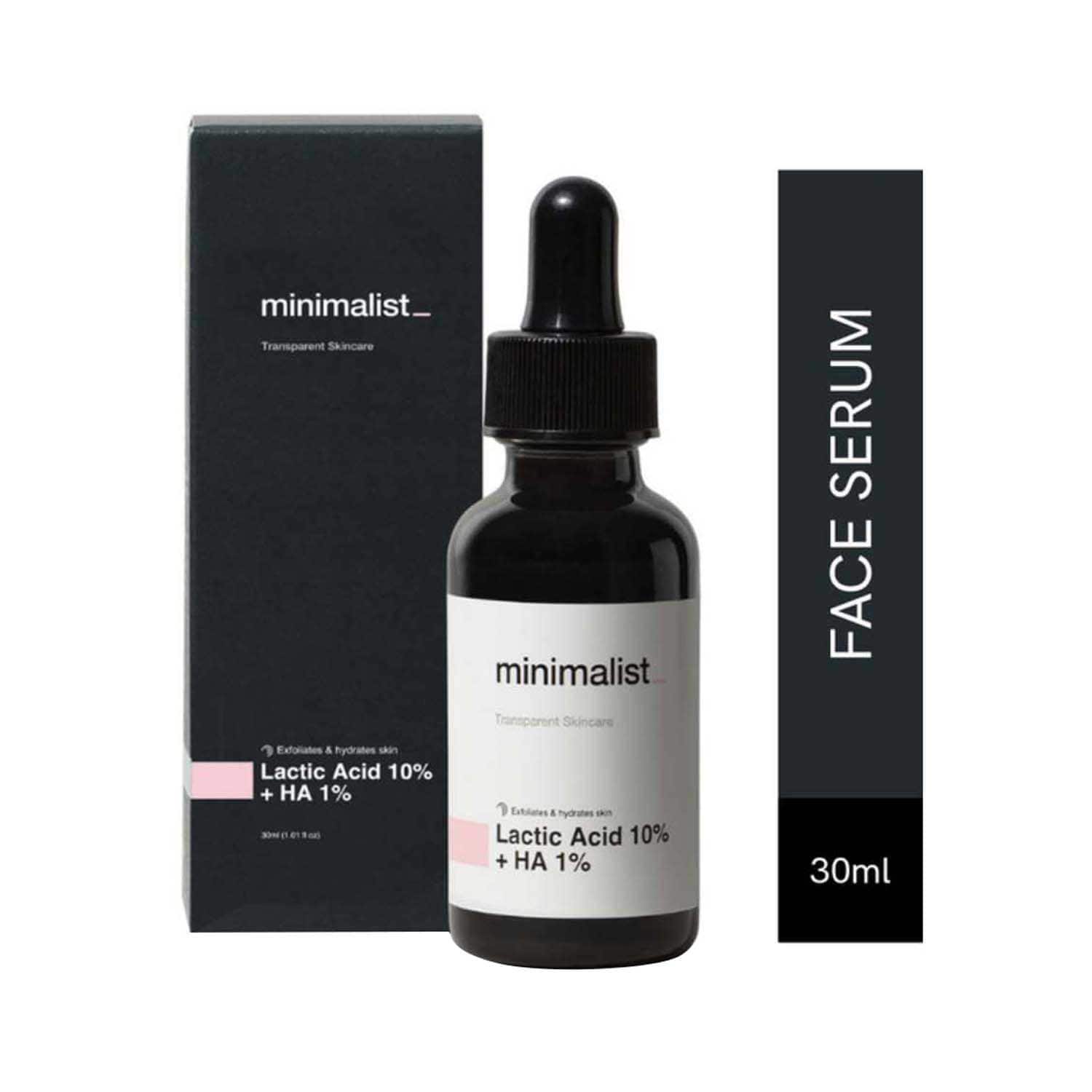 Minimalist | Minimalist 10% Lactic Acid Face Serum for Acne Scars Even Tone & Texture - (30ml)