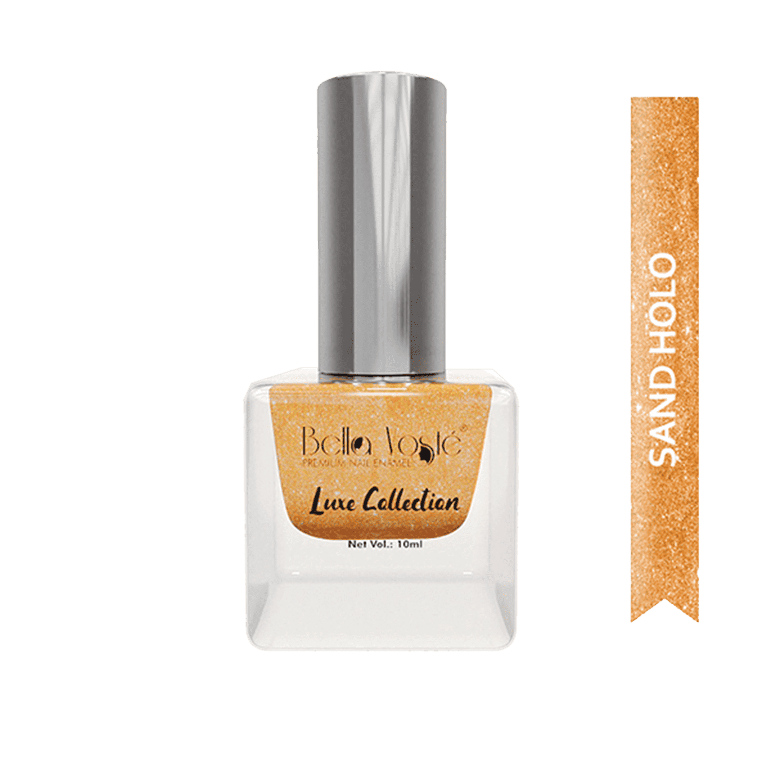 Bella Voste | Sand Holo Nail Paints - Peach Gold- 407 (10ml)