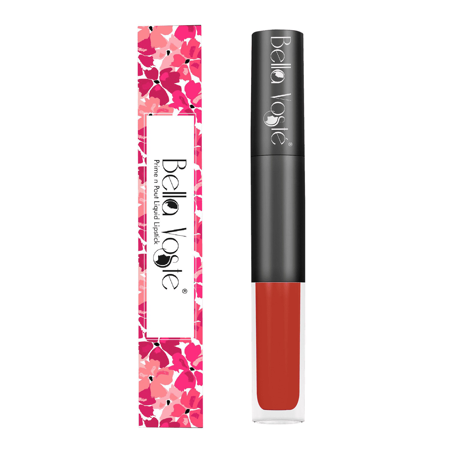 Bella Voste | Prime & Pout Liquid Lipstick Nasty Night (03) (1.1gm & 1.6ml)