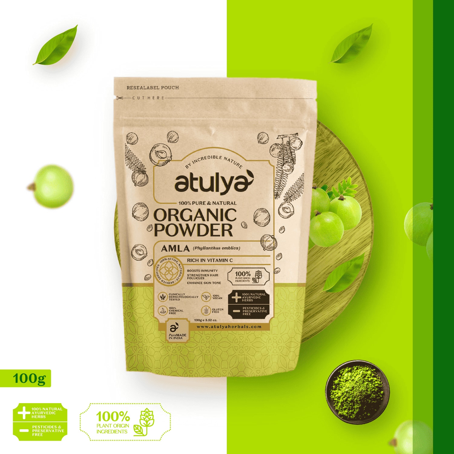 Atulya | Atulya Amla Organic Powder (100g)