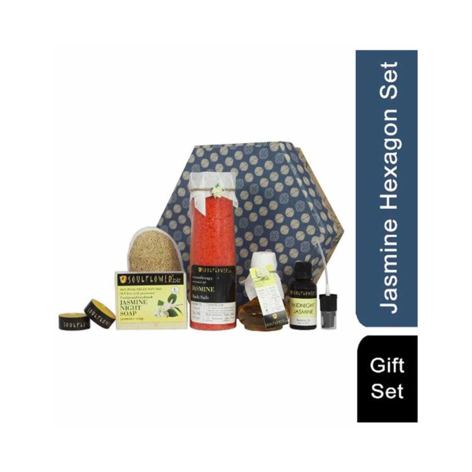 Soulflower | Soulflower Jasmine Heart Bath Personal Care Gift Set - (10 Pcs)