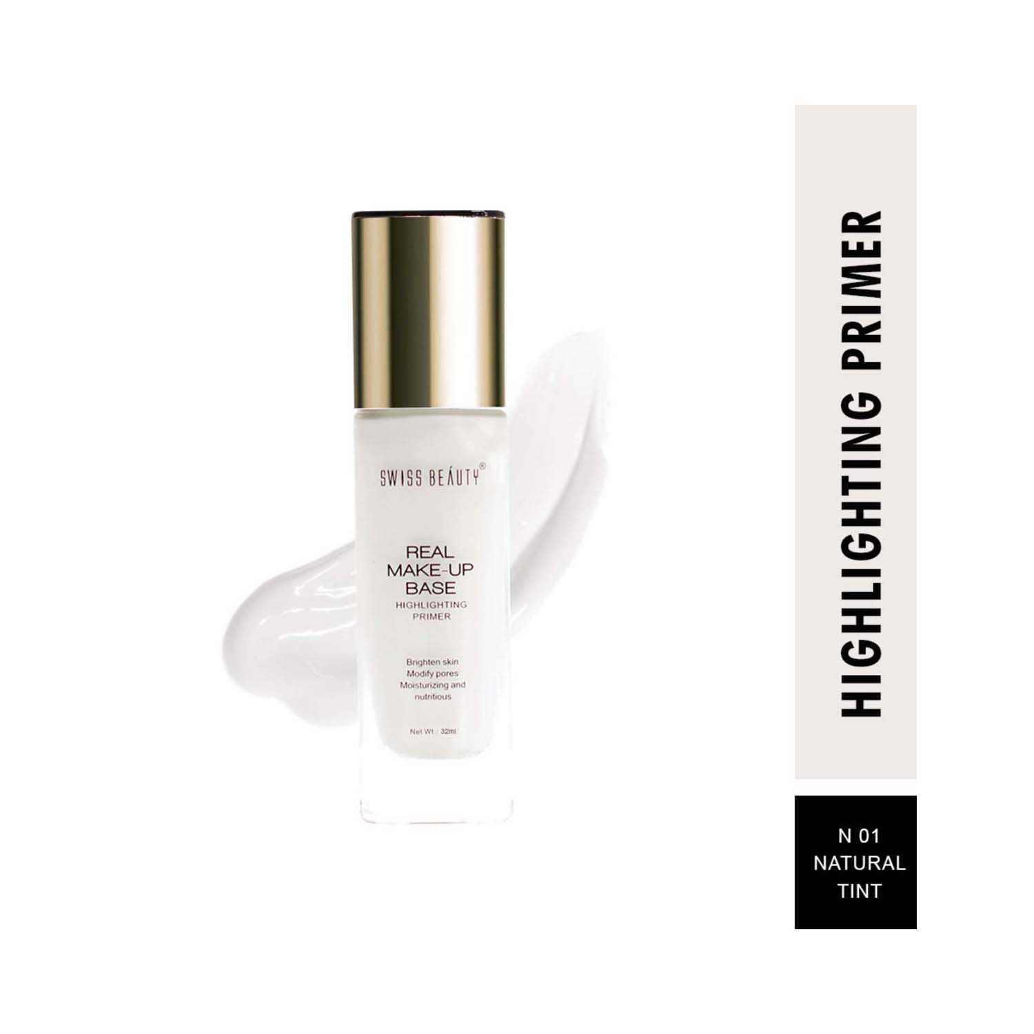 Swiss Beauty 122 | Swiss Beauty Real Make-Up Base Highlighting Primer - Natural Tint (32ml)