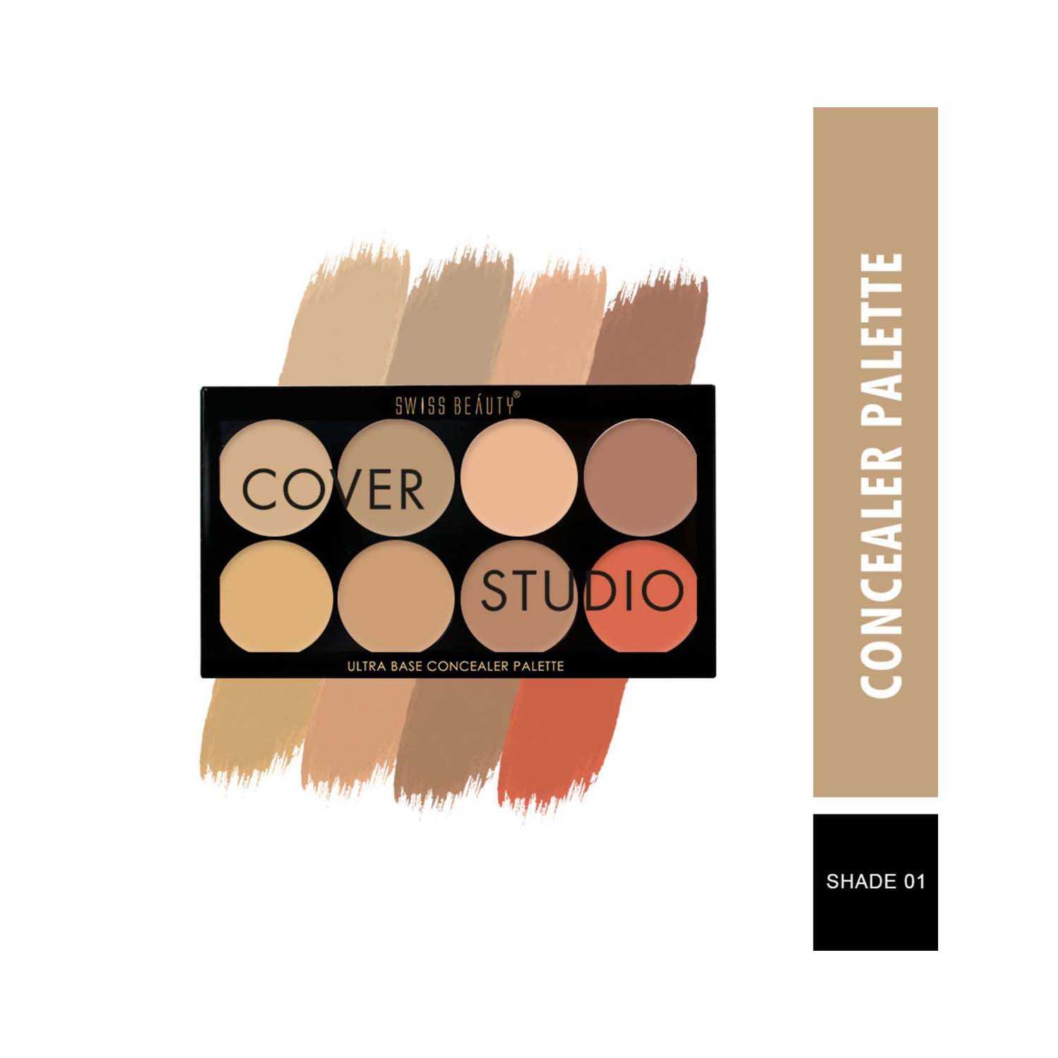 Swiss Beauty 122 | Swiss Beauty Cover Studio Ultra Base Concealer Palette - Shade 1 (16g)