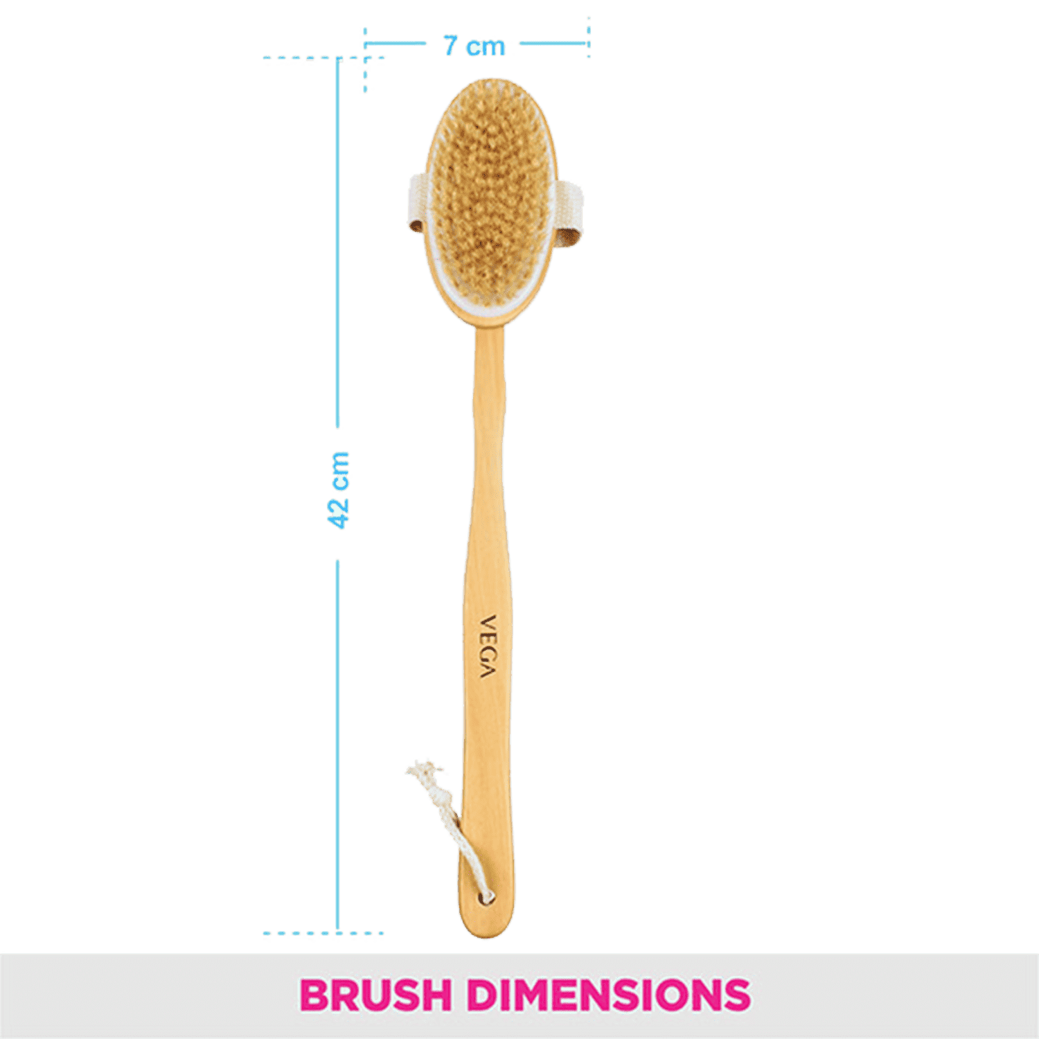 Vega | Natural Bristle Bath Brush, (NBA1/3)