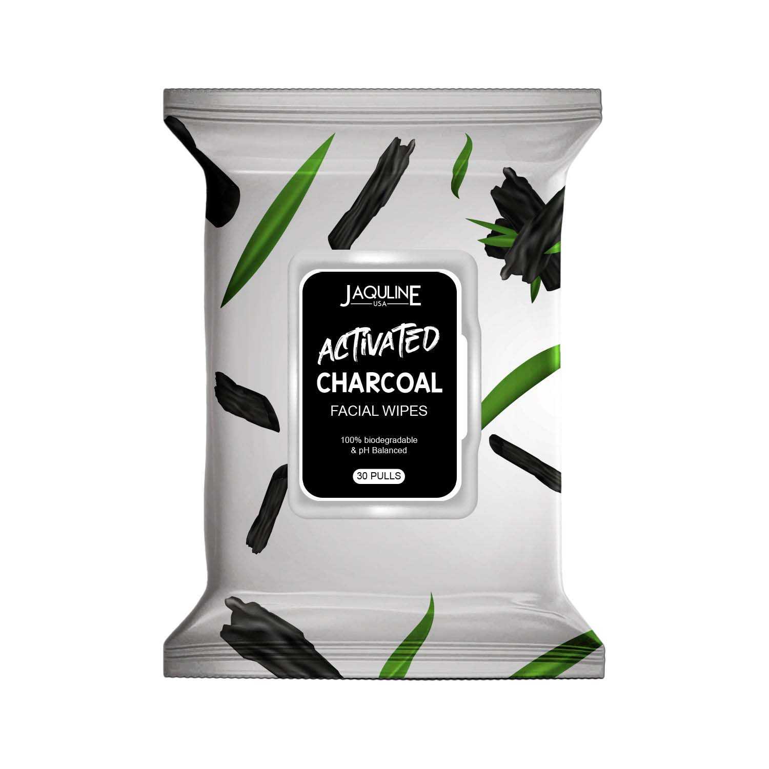 Jaquline USA | Jaquline USA Activated Charcoal Facial Wipes - (30Pcs)