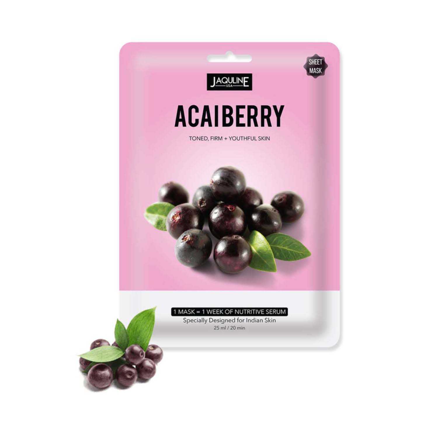 Jaquline USA | Jaquline USA Acai Berry Sheet Mask - (25ml)