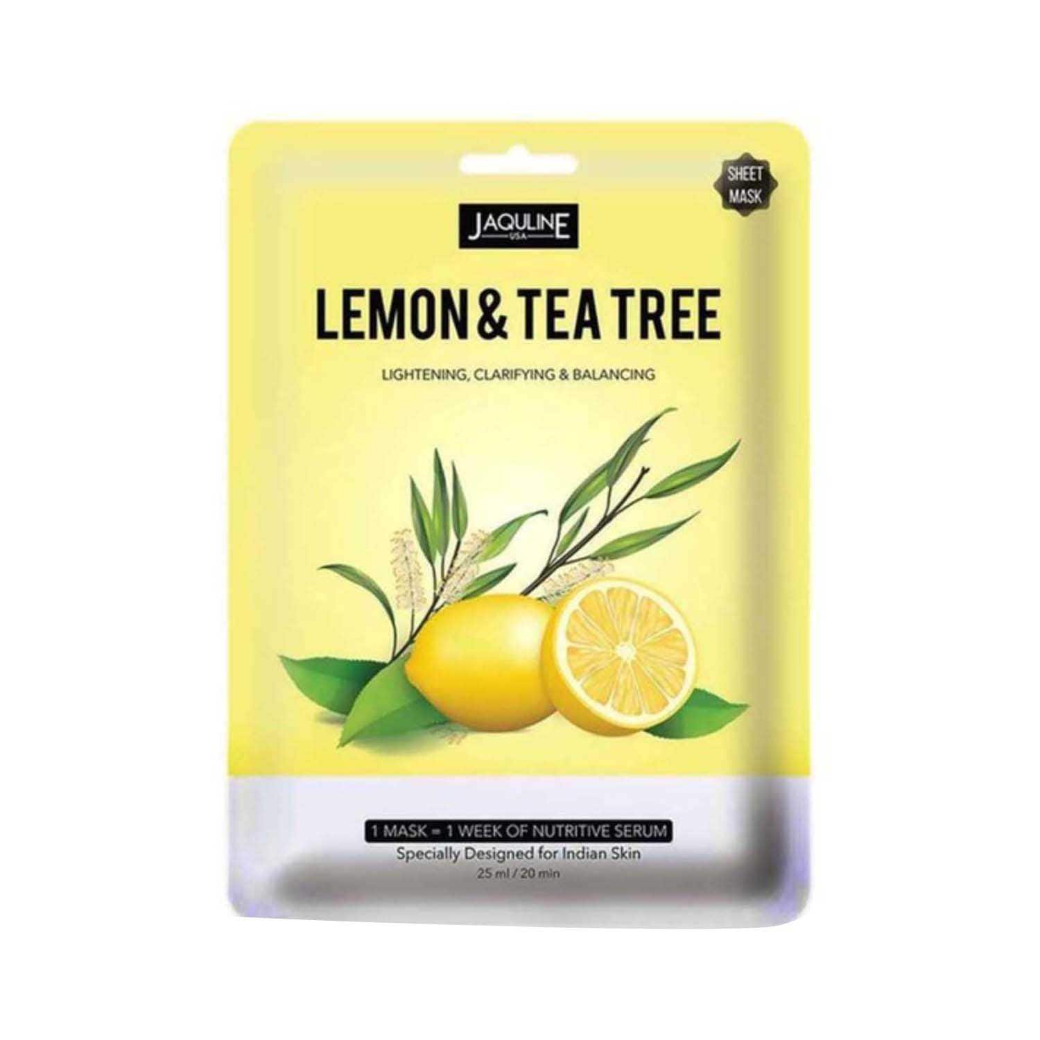 Jaquline USA | Jaquline USA Lemon & Tea Tree Sheet Mask - (25ml)