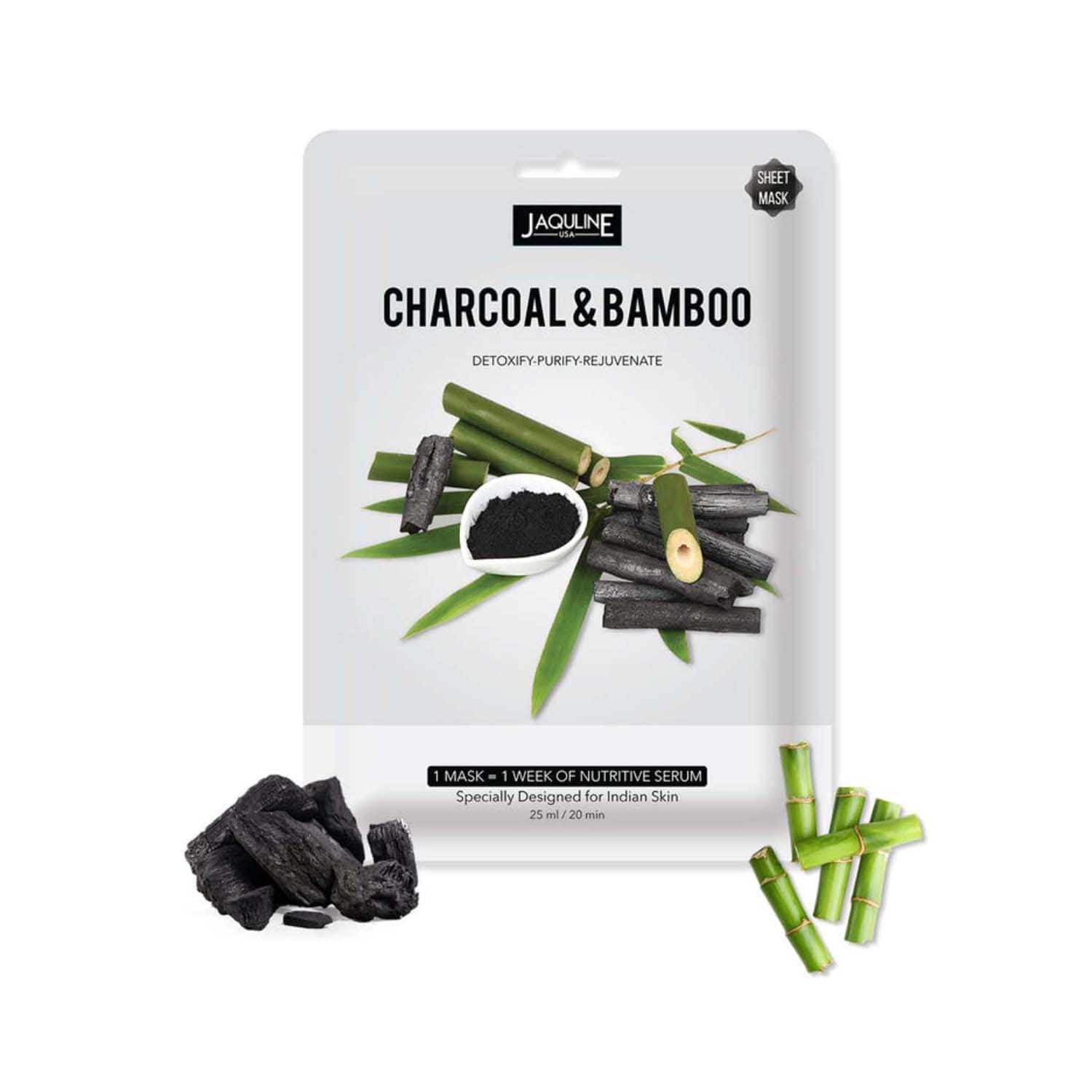 Jaquline USA | Jaquline USA Charcoal And Bamboo Sheet Mask - (25ml)