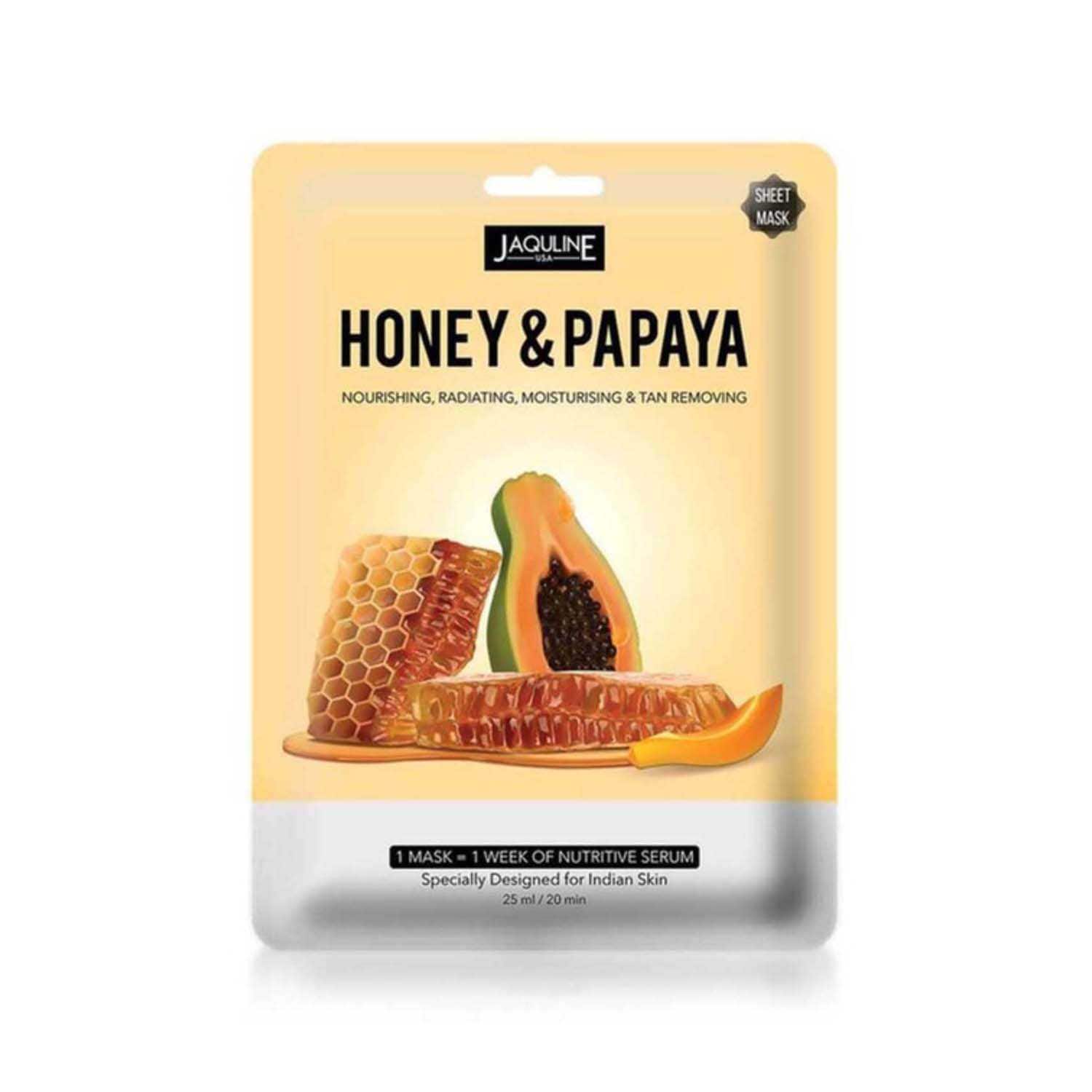 Jaquline USA | Jaquline USA Honey And Papaya Sheet Mask (25 ml)
