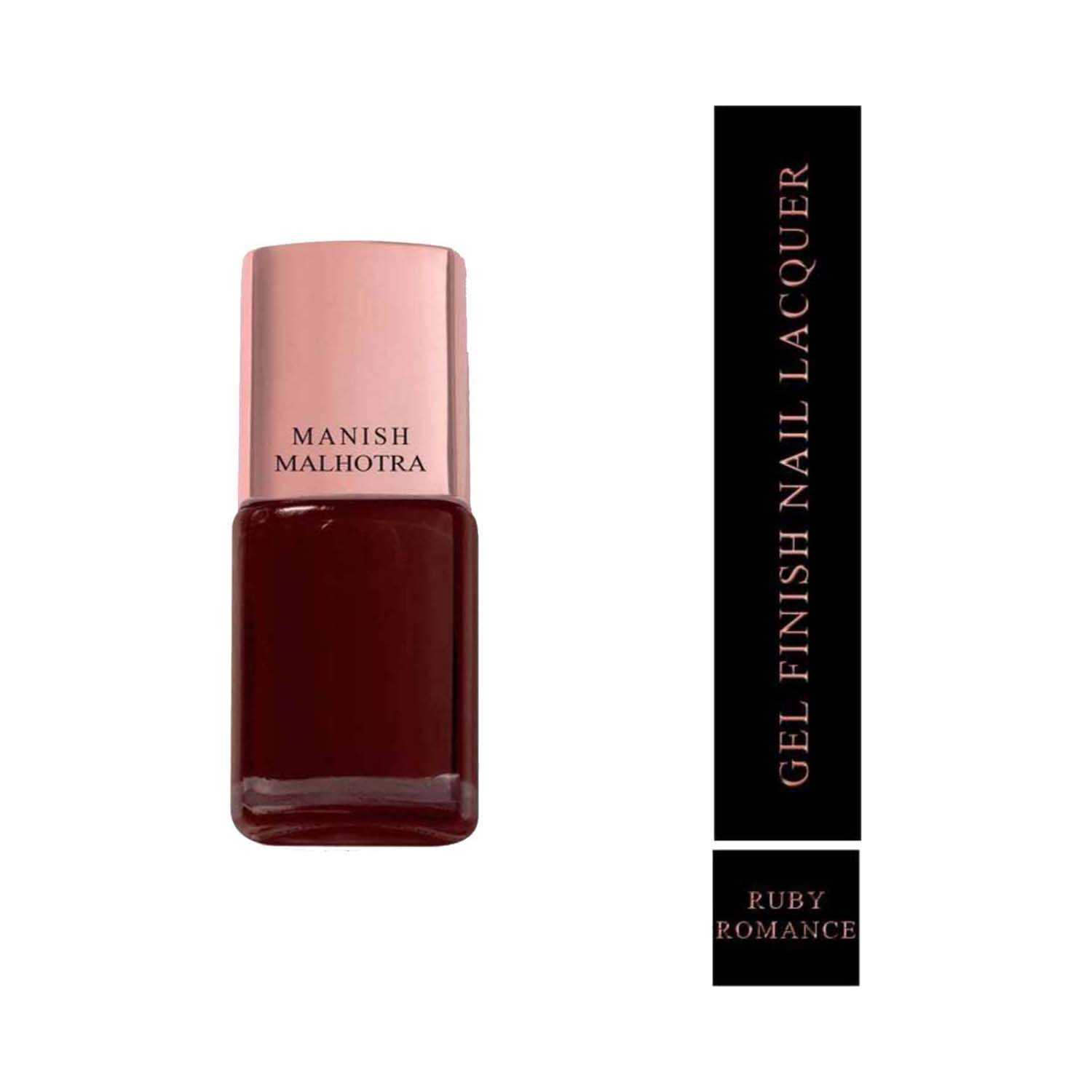 MYGLAMM | MyGlamm Manish Malhotra Gel Finish Nail Lacquer - Ruby Romance (10ml)