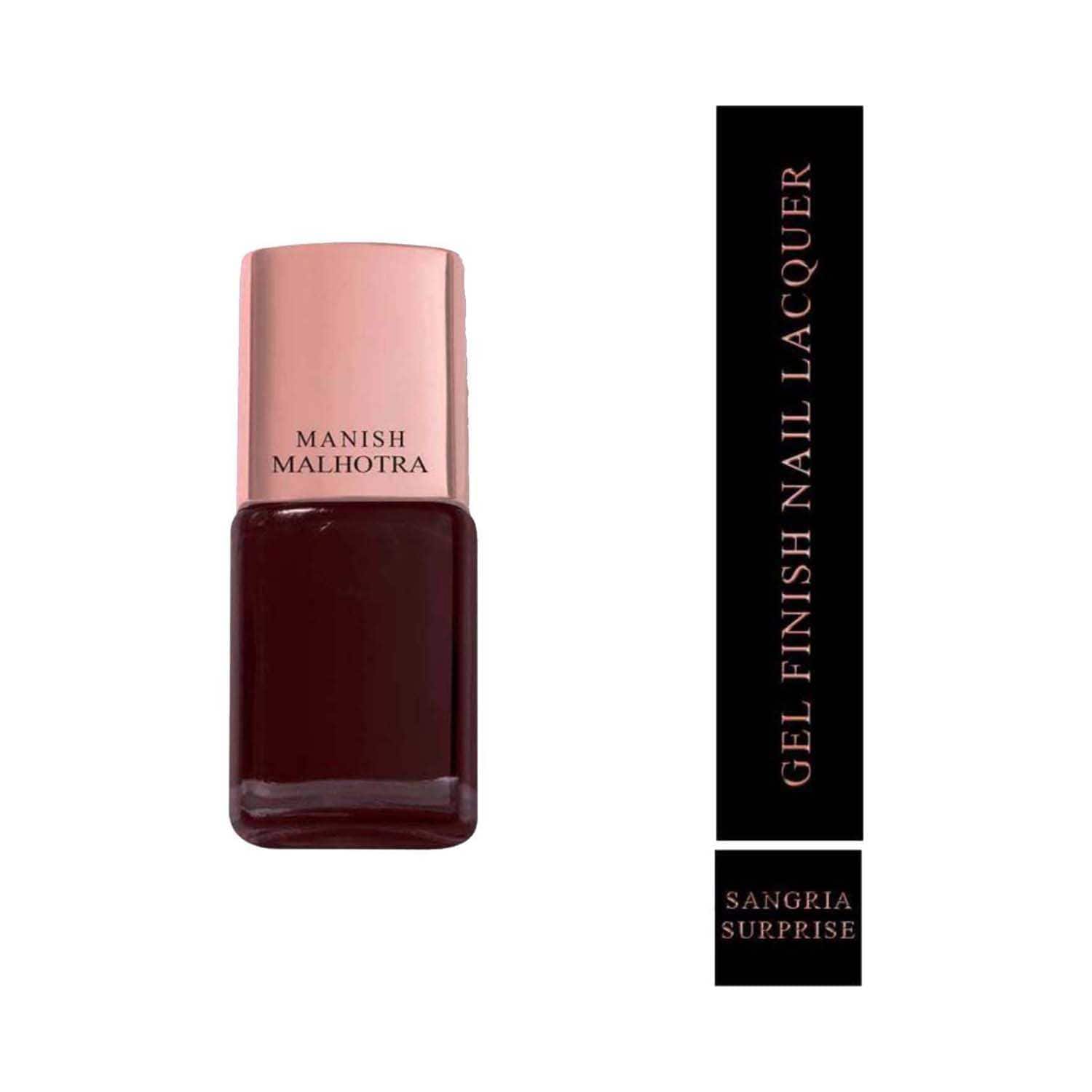 MYGLAMM | MyGlamm Manish Malhotra Gel Finish Nail Lacquer - Sangria Surprise (10ml)