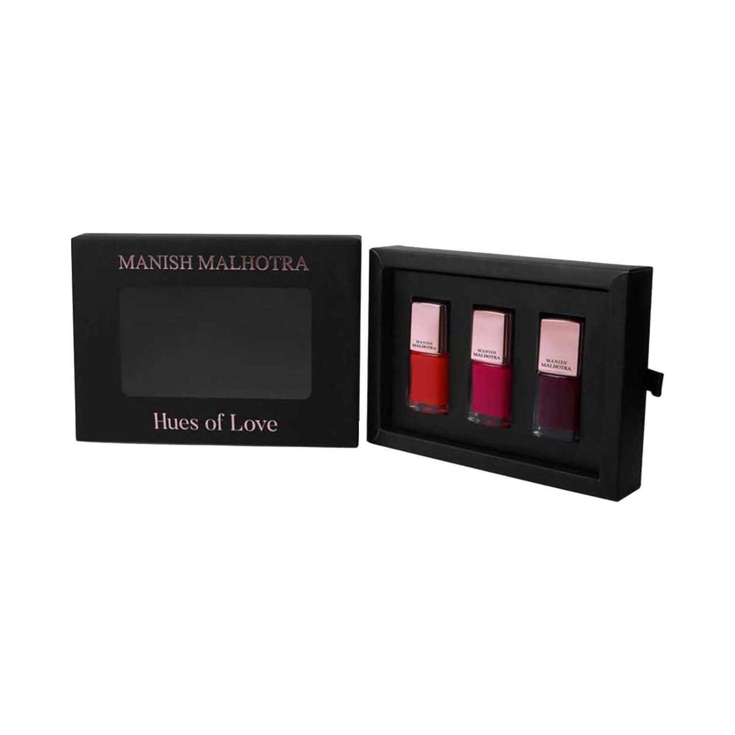 MYGLAMM | MyGlamm Manish Malhotra Beauty Gel Finish Nail Lacquers Kit - Multicolor (3 Pcs)