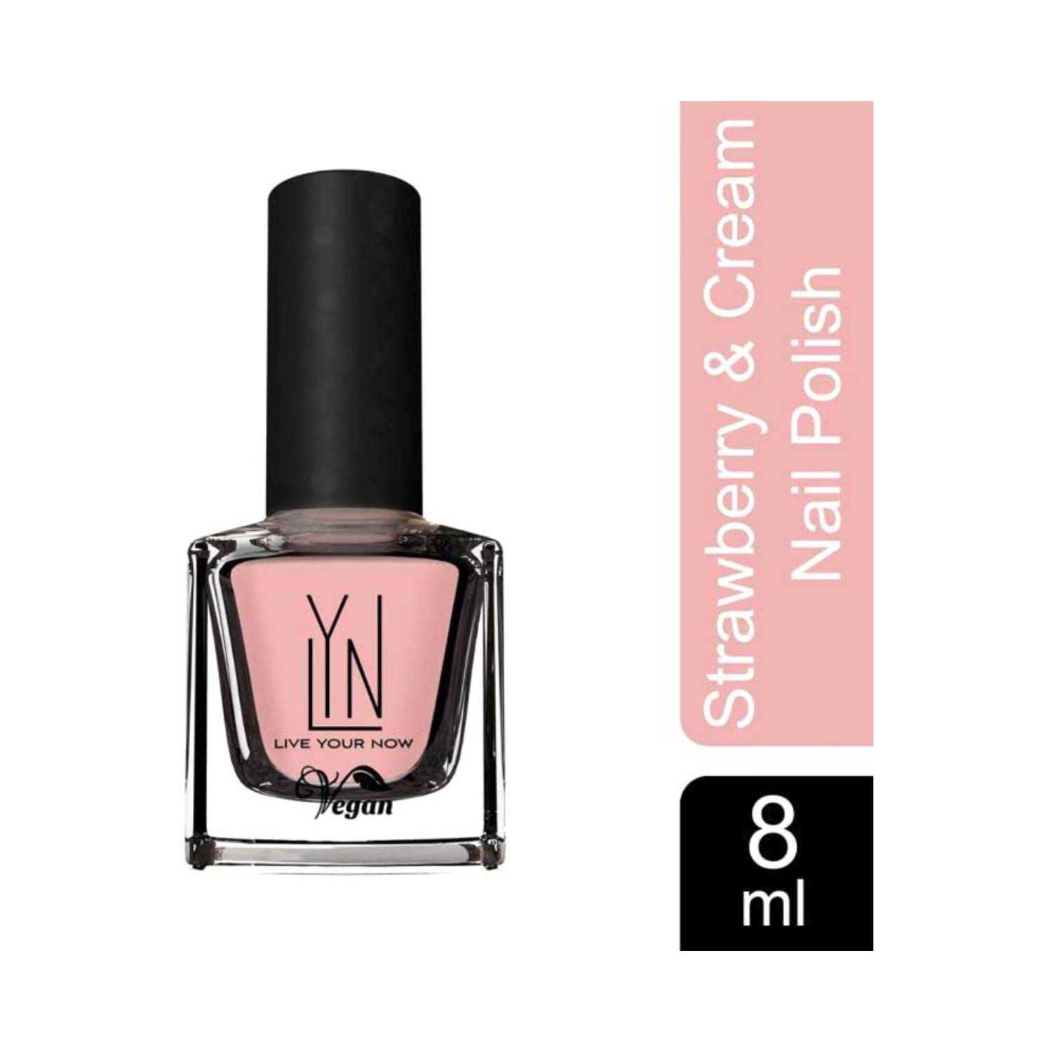 Live Your Now (LYN) | LYN Fast Dry Non Toxic Nail Polish - Strawberry & Cream (8ml)