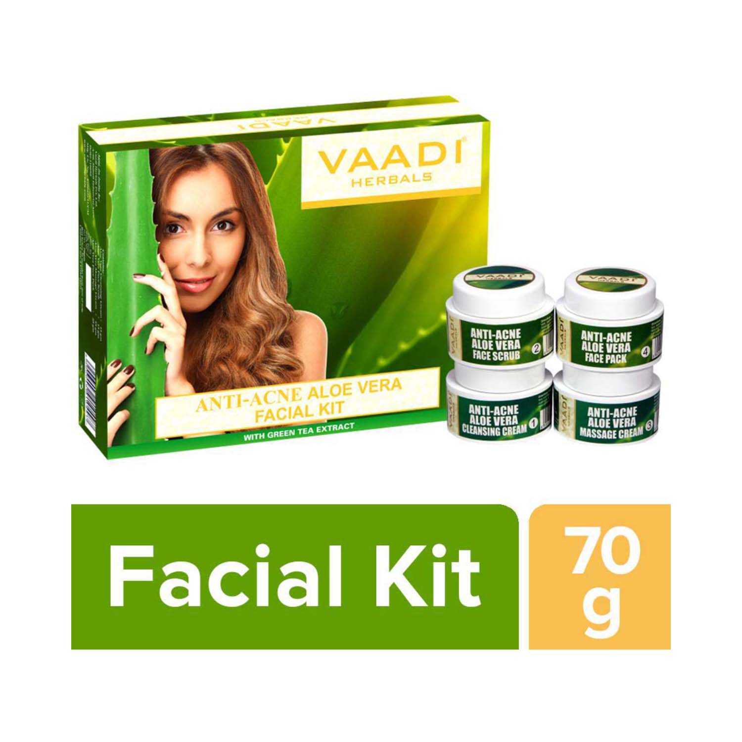 VAADI Herbals | Vaadi Herbals Anti-Acne Aloe Vera Facial Kit (4 Pcs)