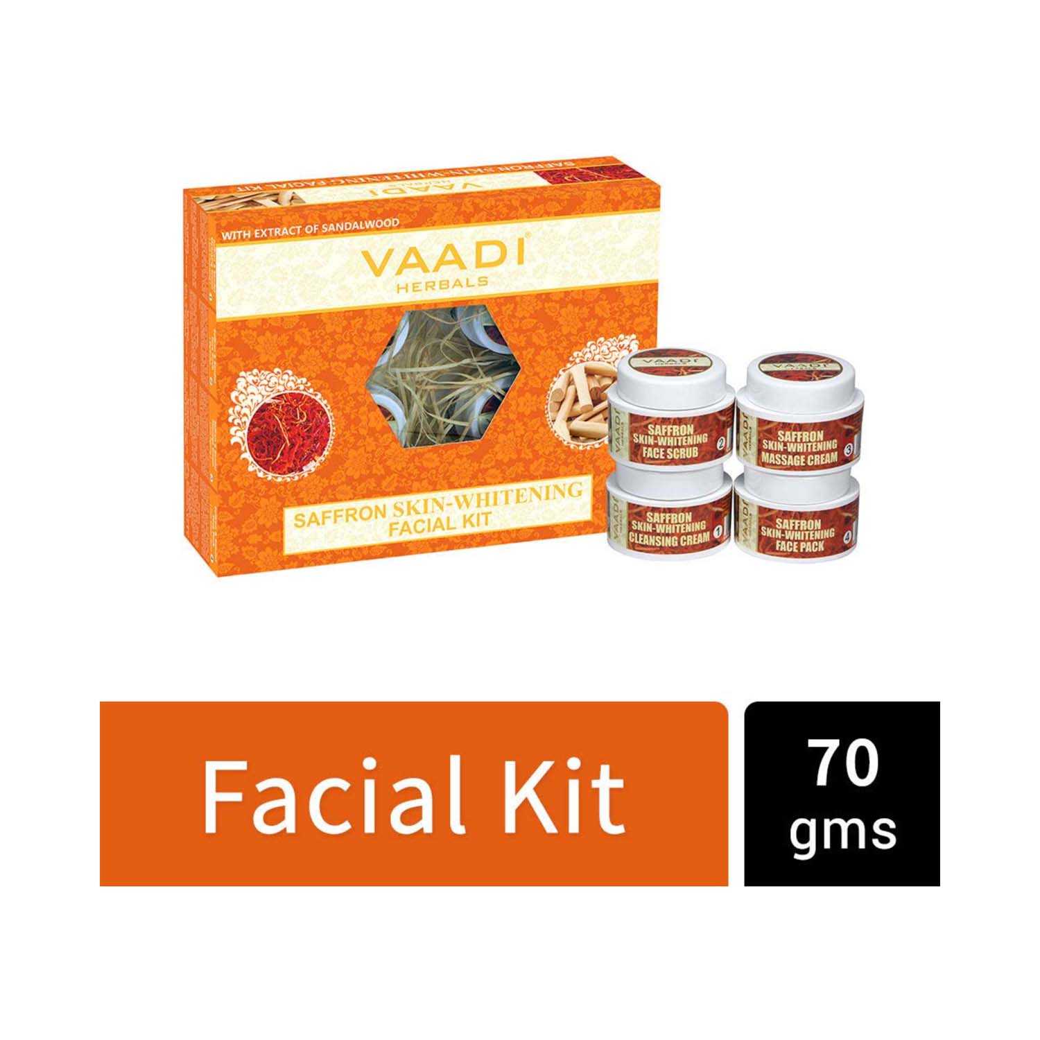 VAADI Herbals | Vaadi Herbals Saffron Skin-Whitening Facial Kit (4 Pcs)