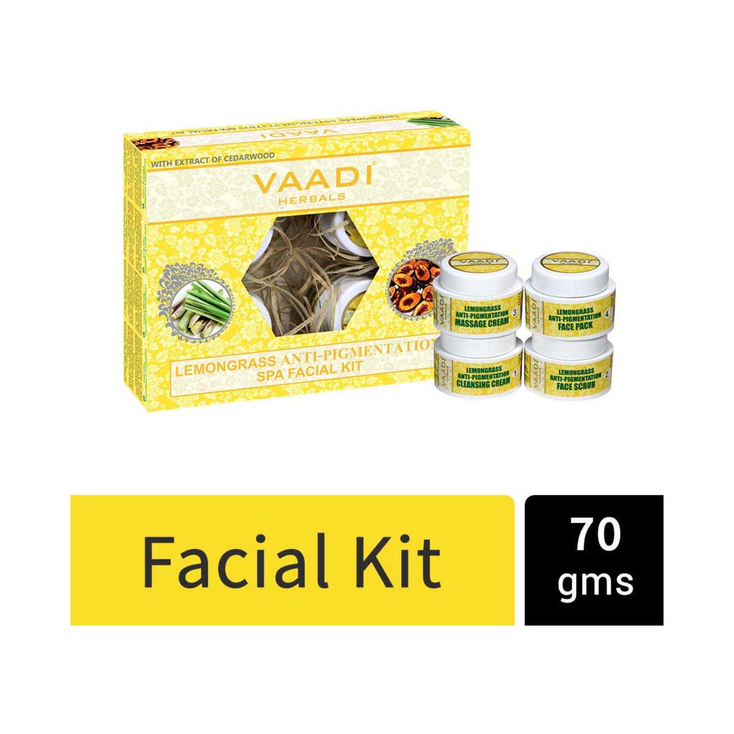 VAADI Herbals | Vaadi Herbals Lemongrass Anti-Pigmentation Spa Facial Kit (4 Pcs)
