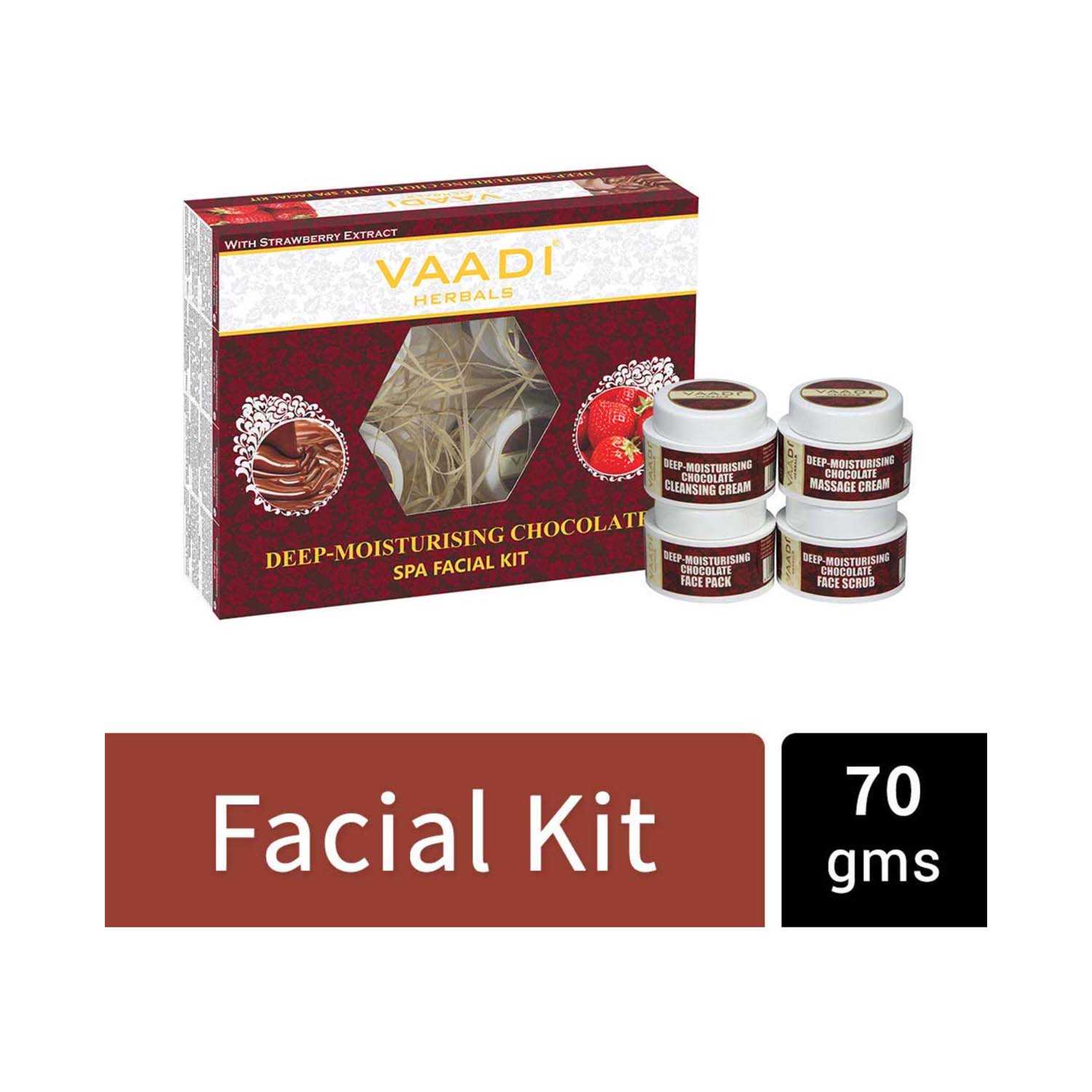 VAADI Herbals | Vaadi Herbals Chocolate and Strawberry Spa Facial Kit (4 Pcs)