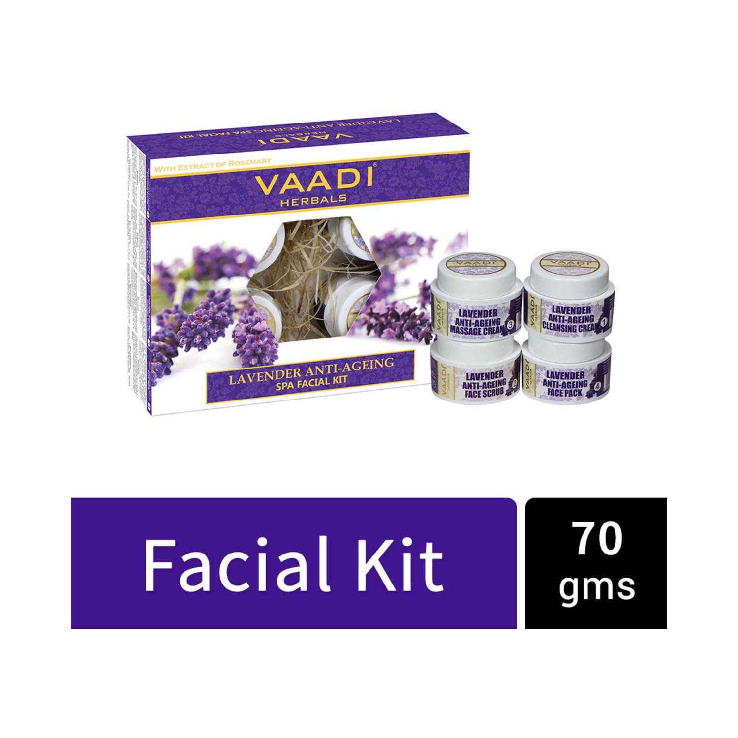 VAADI Herbals | Vaadi Herbals Lavender Anti Ageing Spa Facial Kit (4 Pcs)