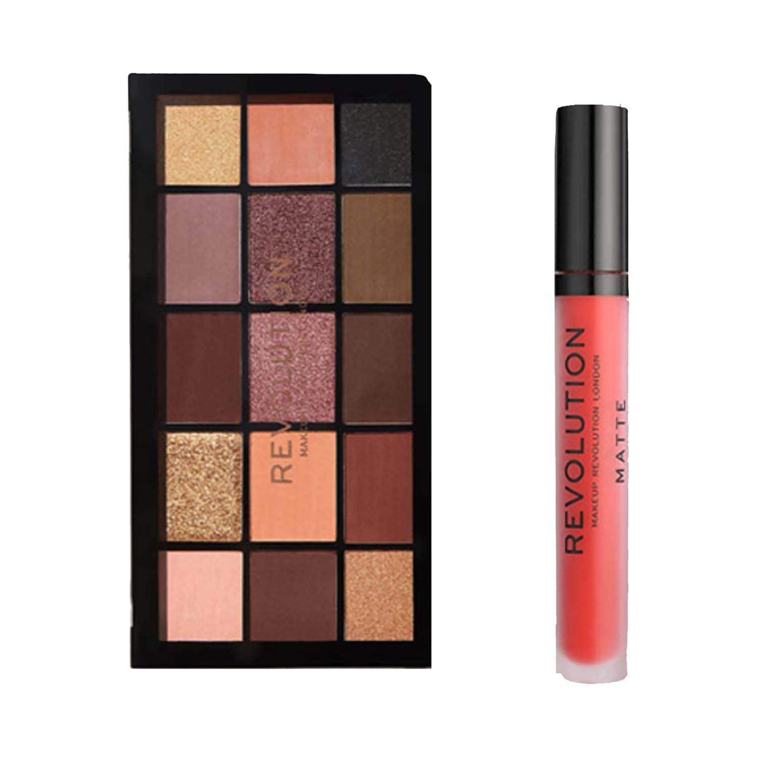 Makeup Revolution | Makeup Revolution Eyeshadow Palette And Liquid Matte Lipstick Duo (I) (2 Pcs)